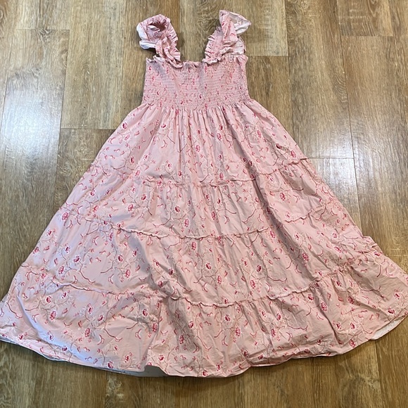 Bridgerton X Hill House X Phenomenal - Ellie Nap Dress Pink Floral EUC Large L - Picture 7 of 11